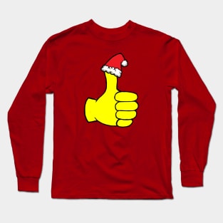 Thumbs Up Santa Hat Long Sleeve T-Shirt